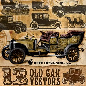 old car vector art